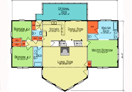 Detailed floor plan of a cedar log home