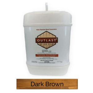 White container labeled Outlast Q8 Log Oil