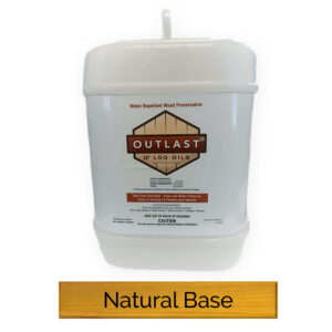 White container of Q8 Log Oil with label